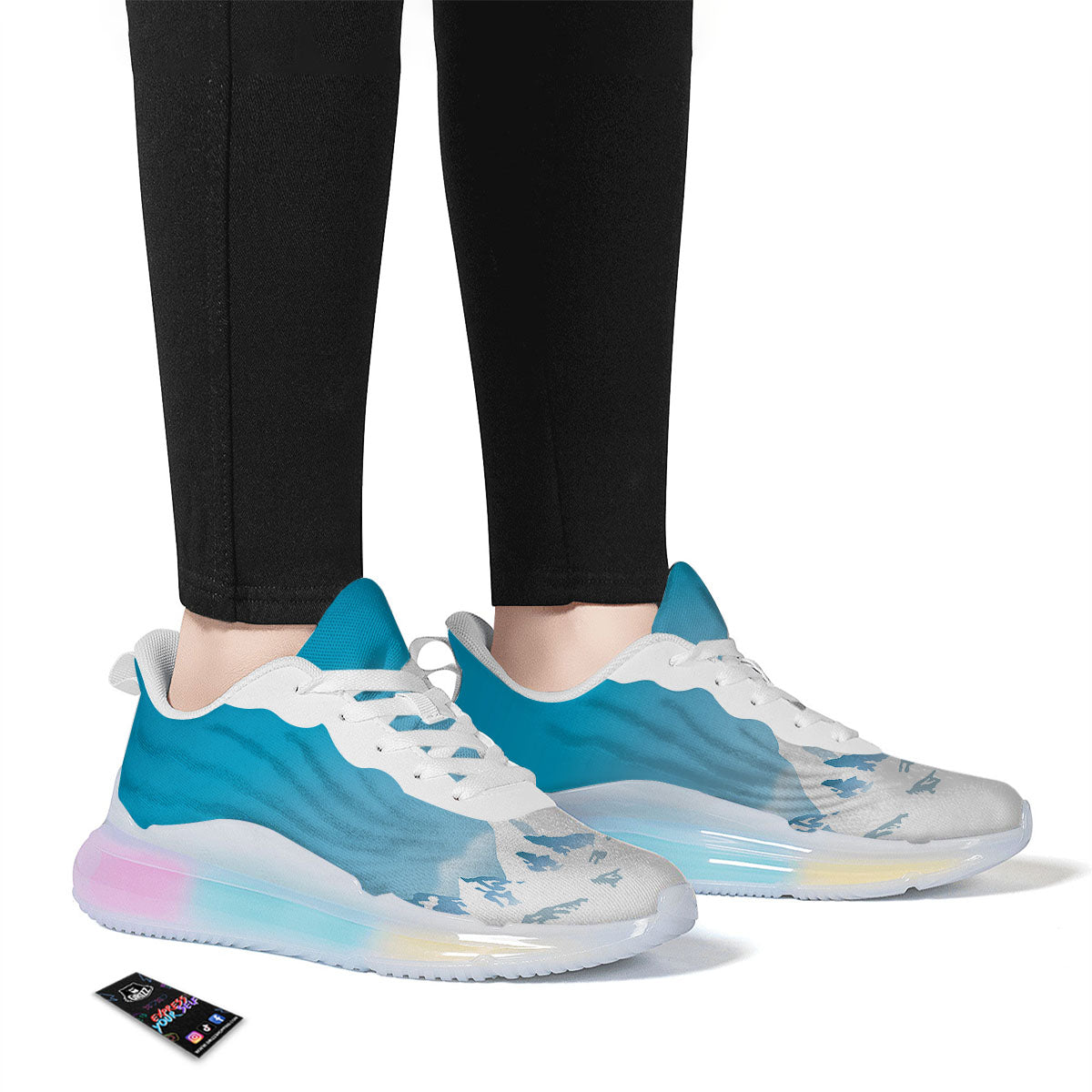 Himalaya Mountain Print Running Sneakers-grizzshop