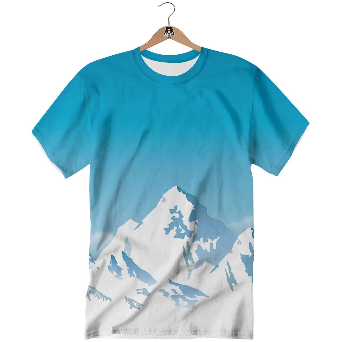 Himalaya Mountain Print T-Shirt-grizzshop