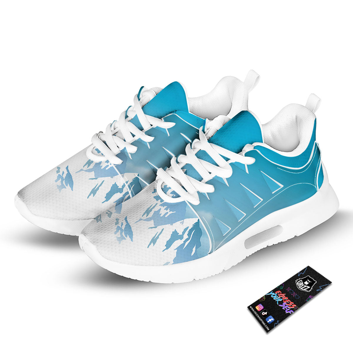 Himalaya Mountain Print Tennis Shoes-grizzshop