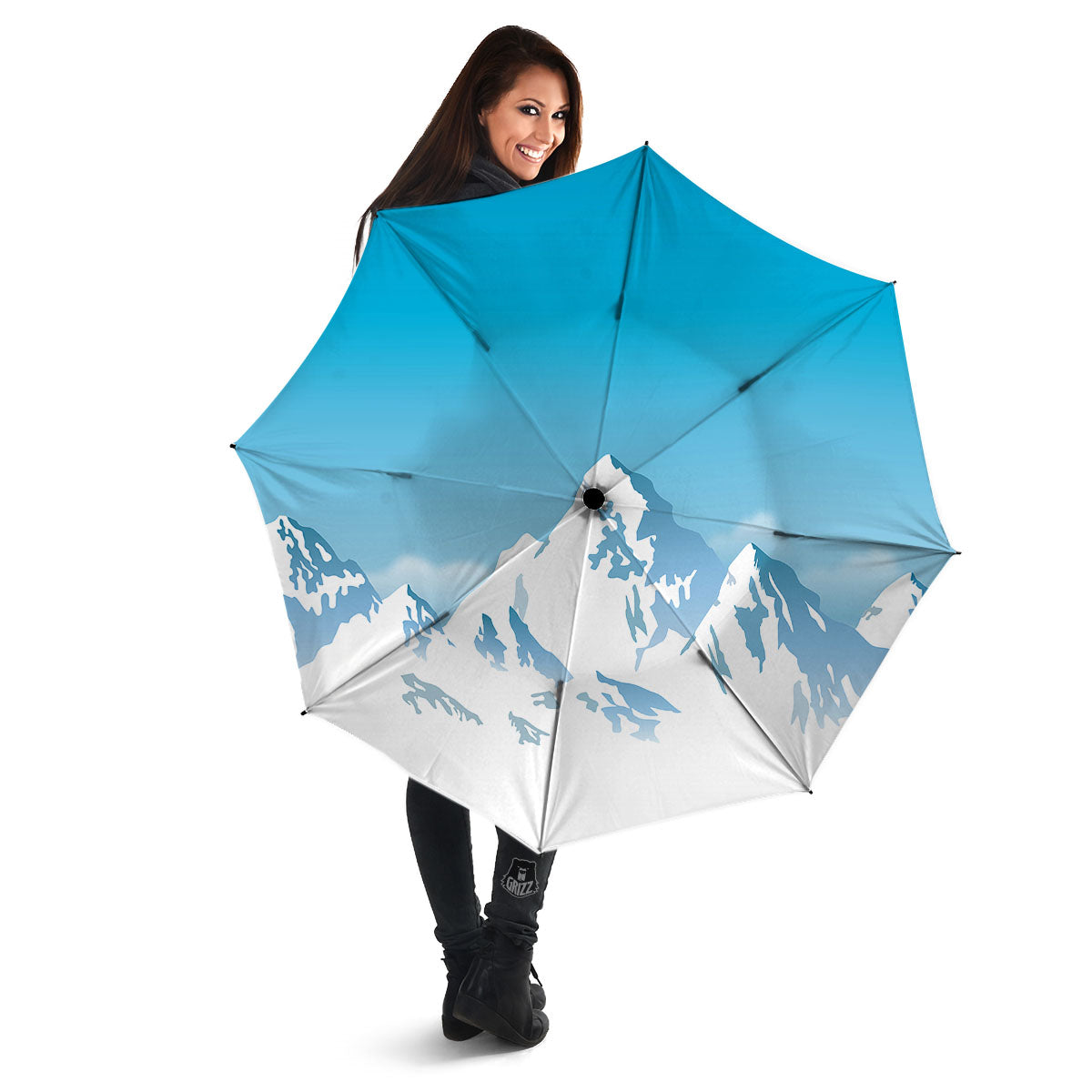 Himalaya Mountain Print Umbrella-grizzshop
