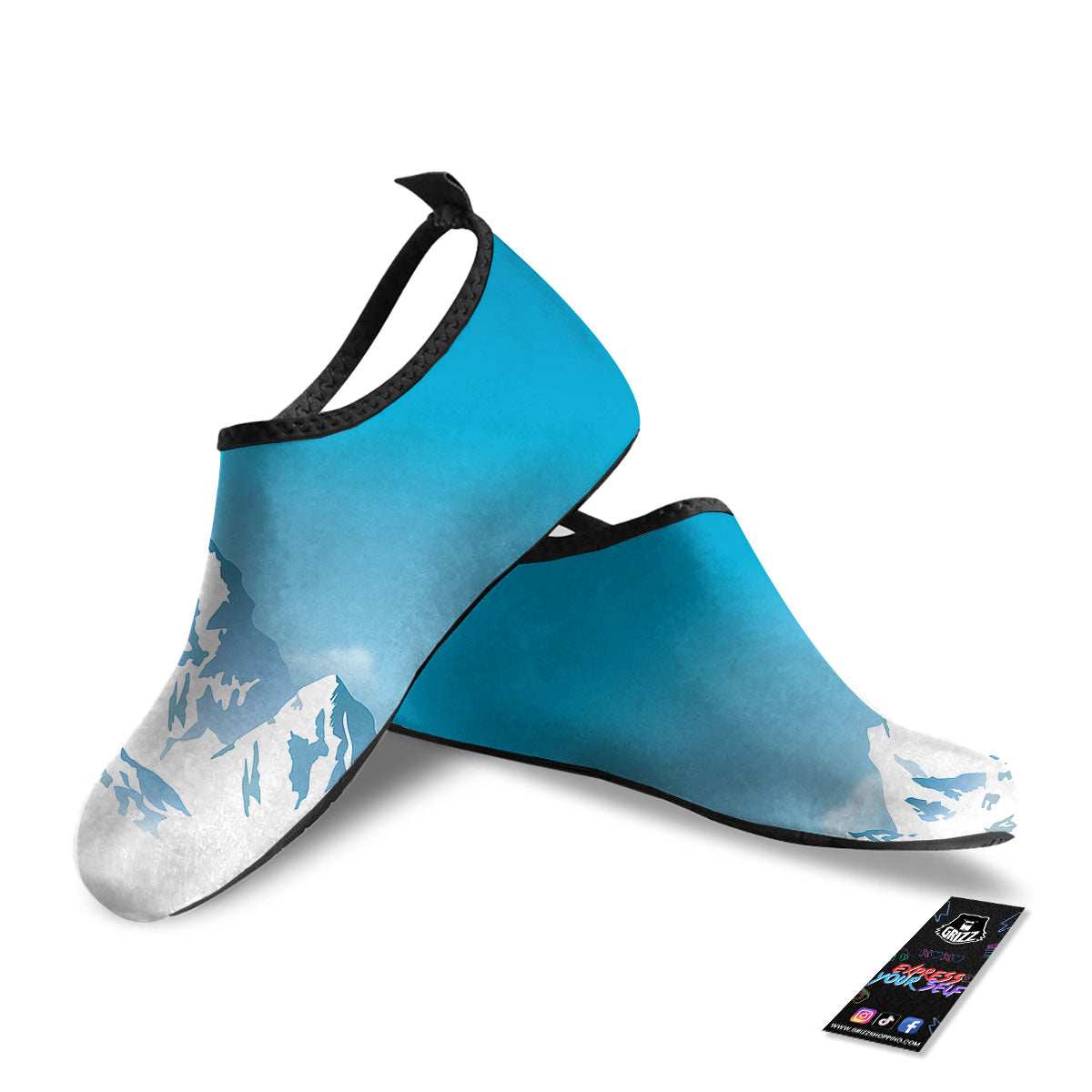 Himalaya Mountain Print Water Shoes-grizzshop