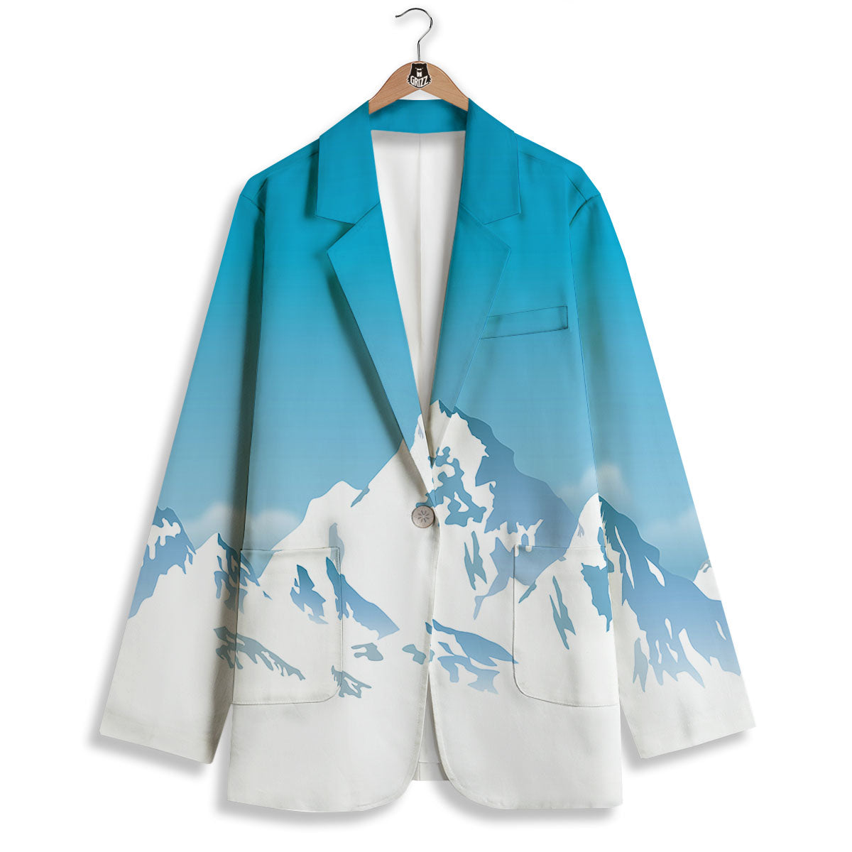 Himalaya Mountain Print Women's Blazer-grizzshop