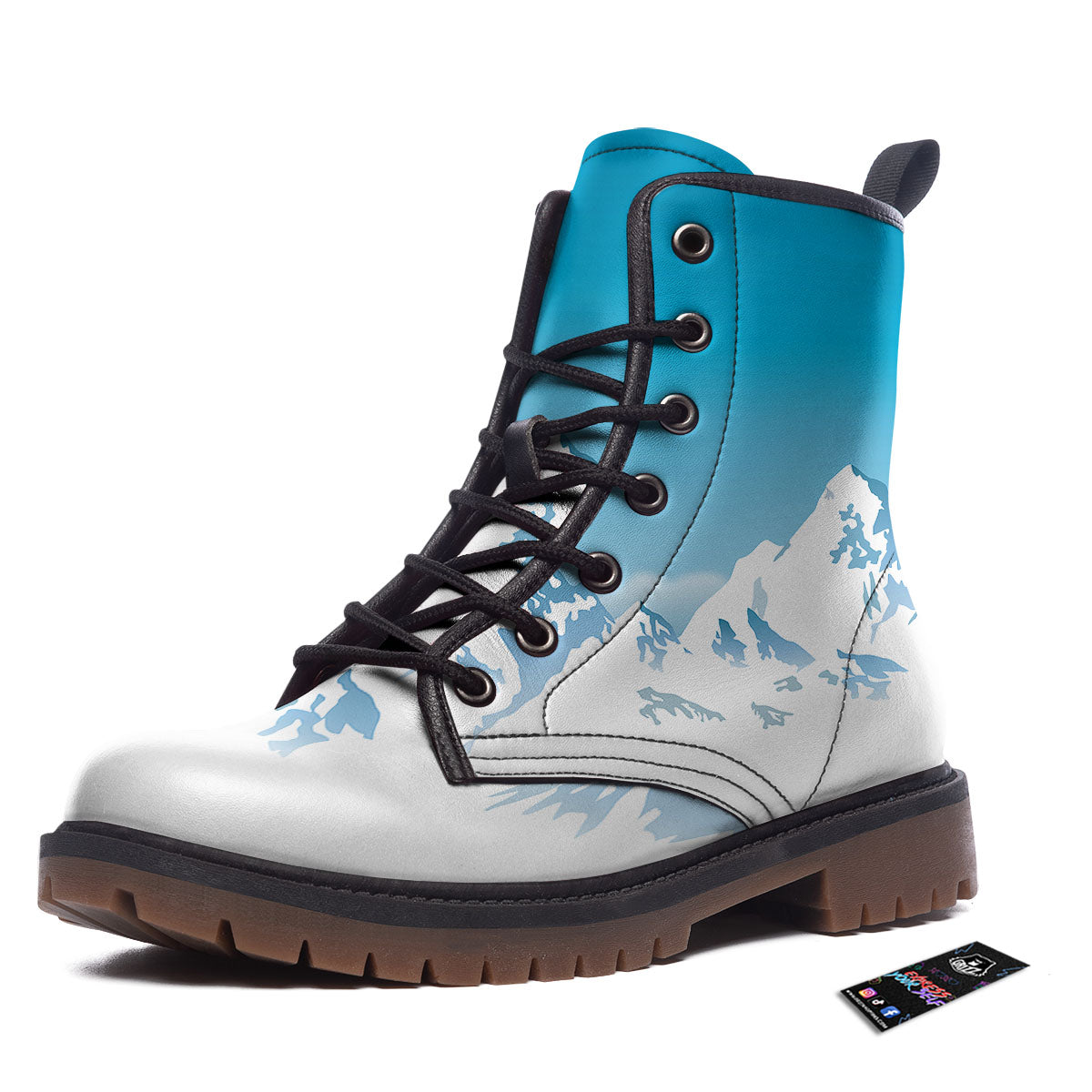 Himalaya Mountain Print Work Boots-grizzshop