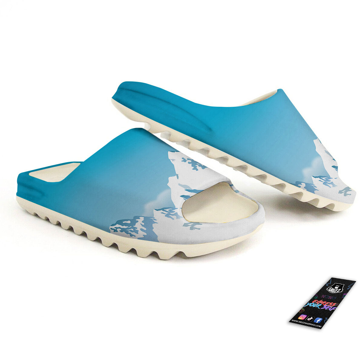 Himalaya Mountain Print Sandals-grizzshop