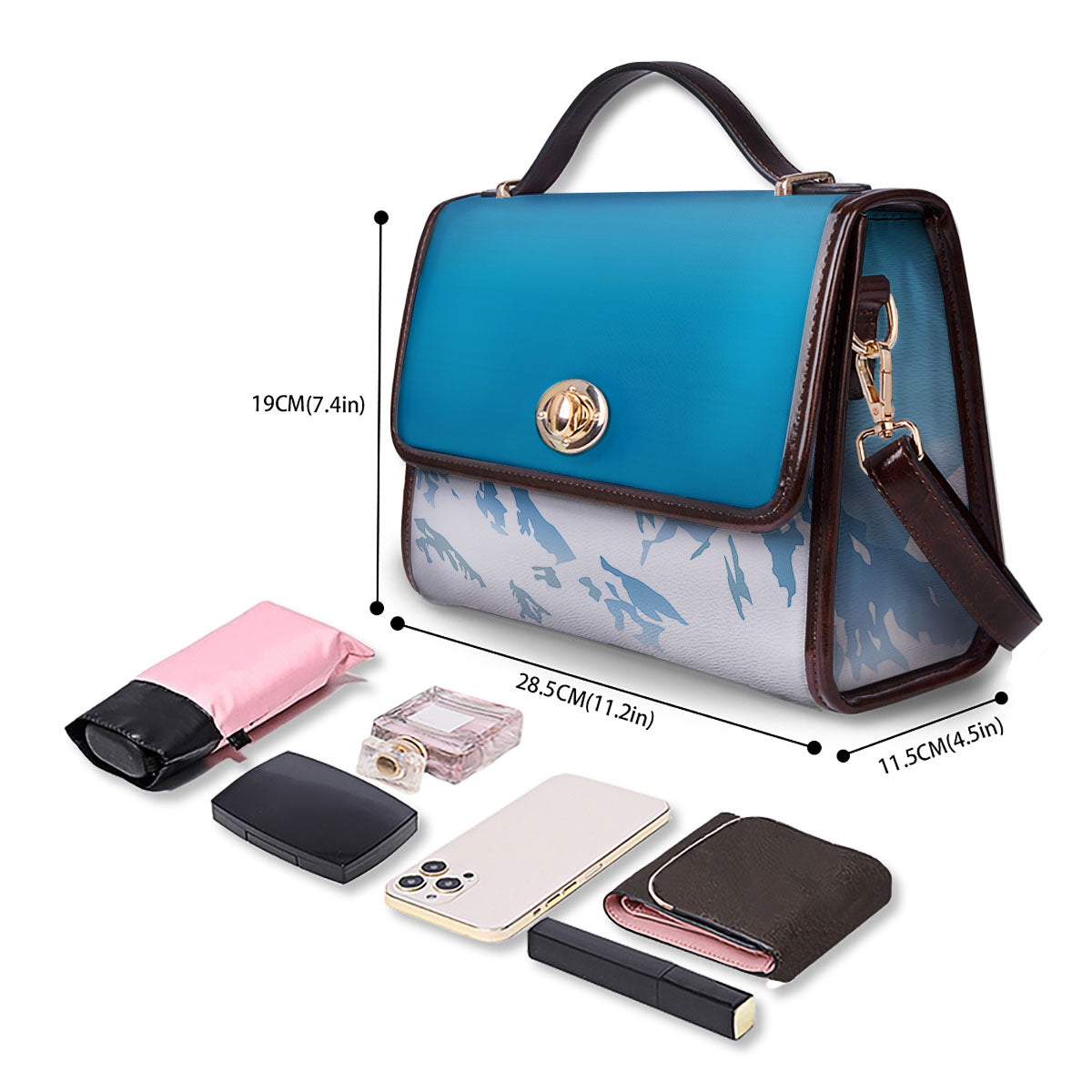 Himalaya Mountain Print Women's Satchel Bag
