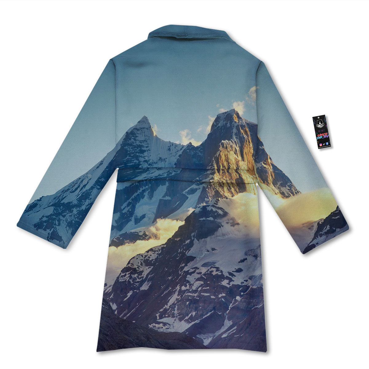 Himalayan Moutain Print Bathrobe-grizzshop