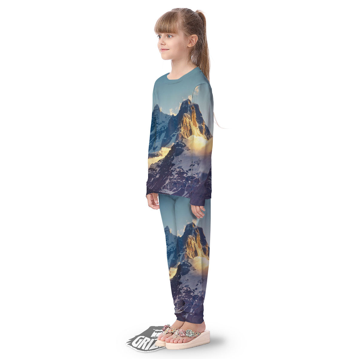 Himalayan Moutain Print Kid's Pajamas-grizzshop