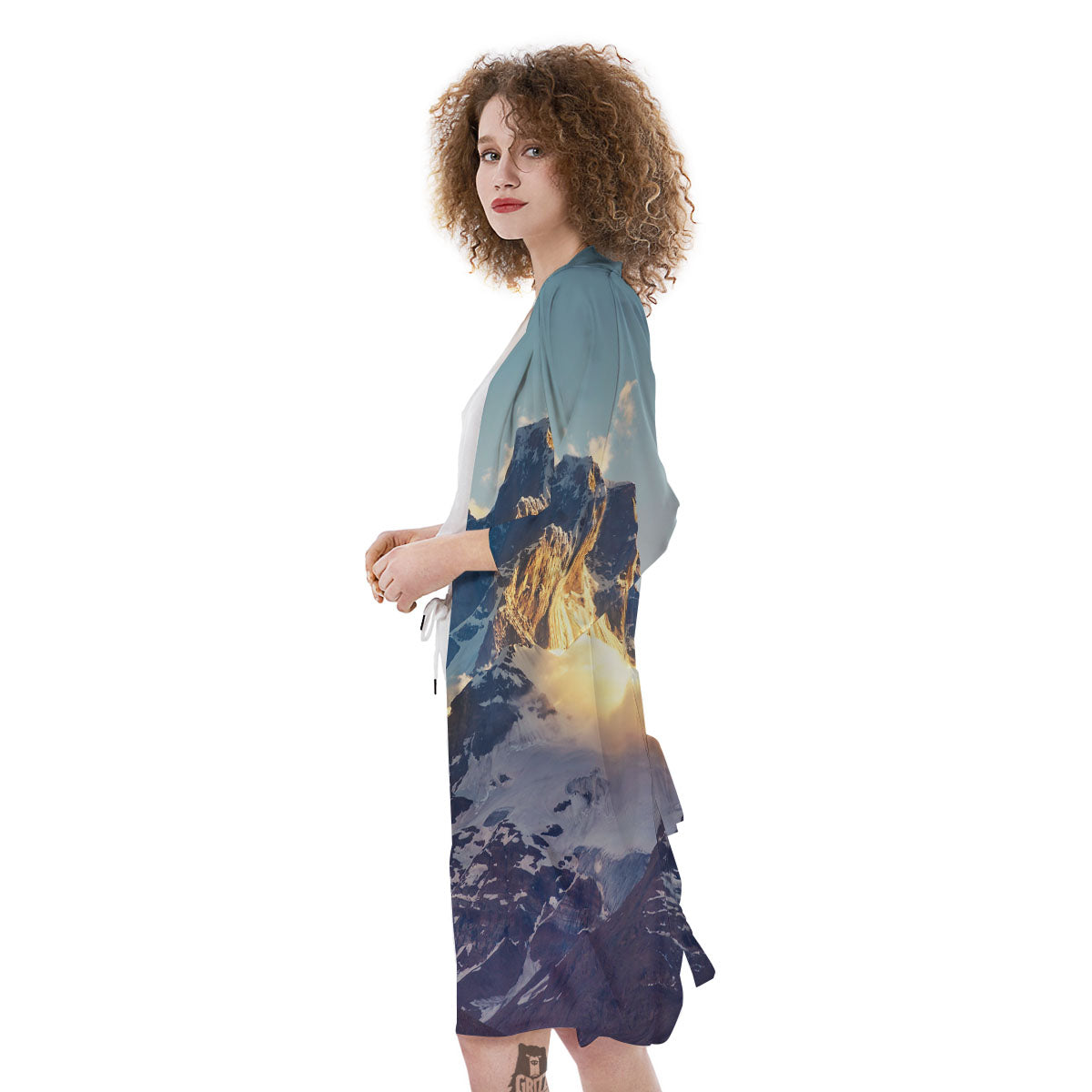 Himalayan Moutain Print Kimono-grizzshop