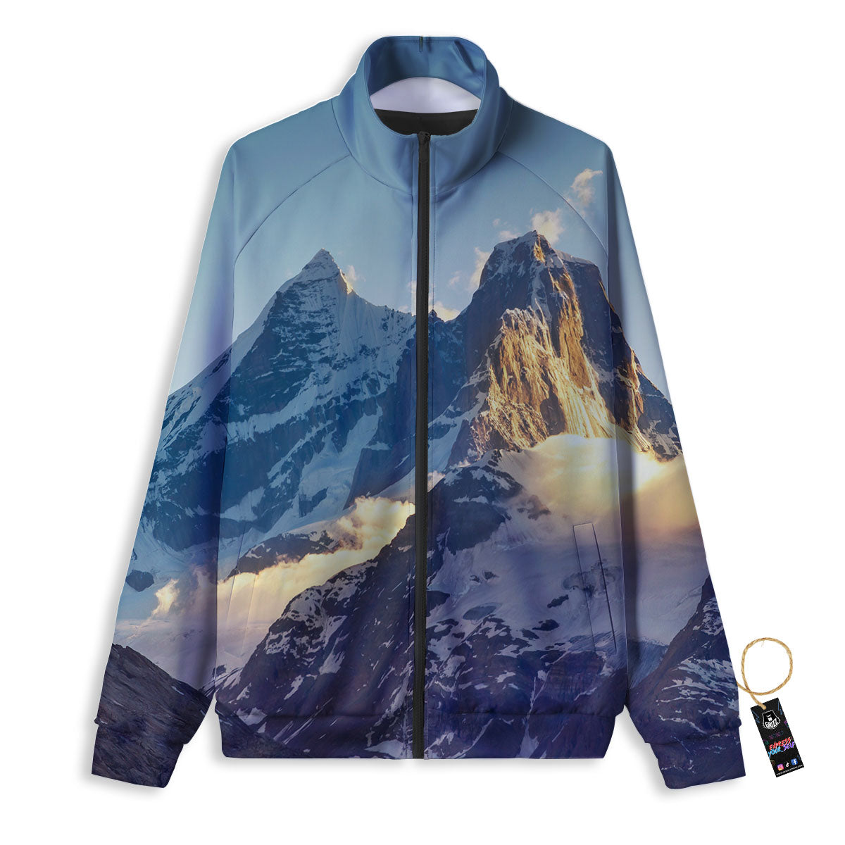 Himalayan Moutain Print Track Jacket-grizzshop