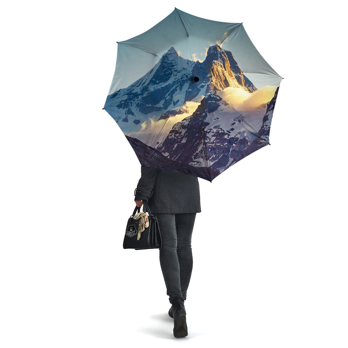 Himalayan Moutain Print Umbrella-grizzshop