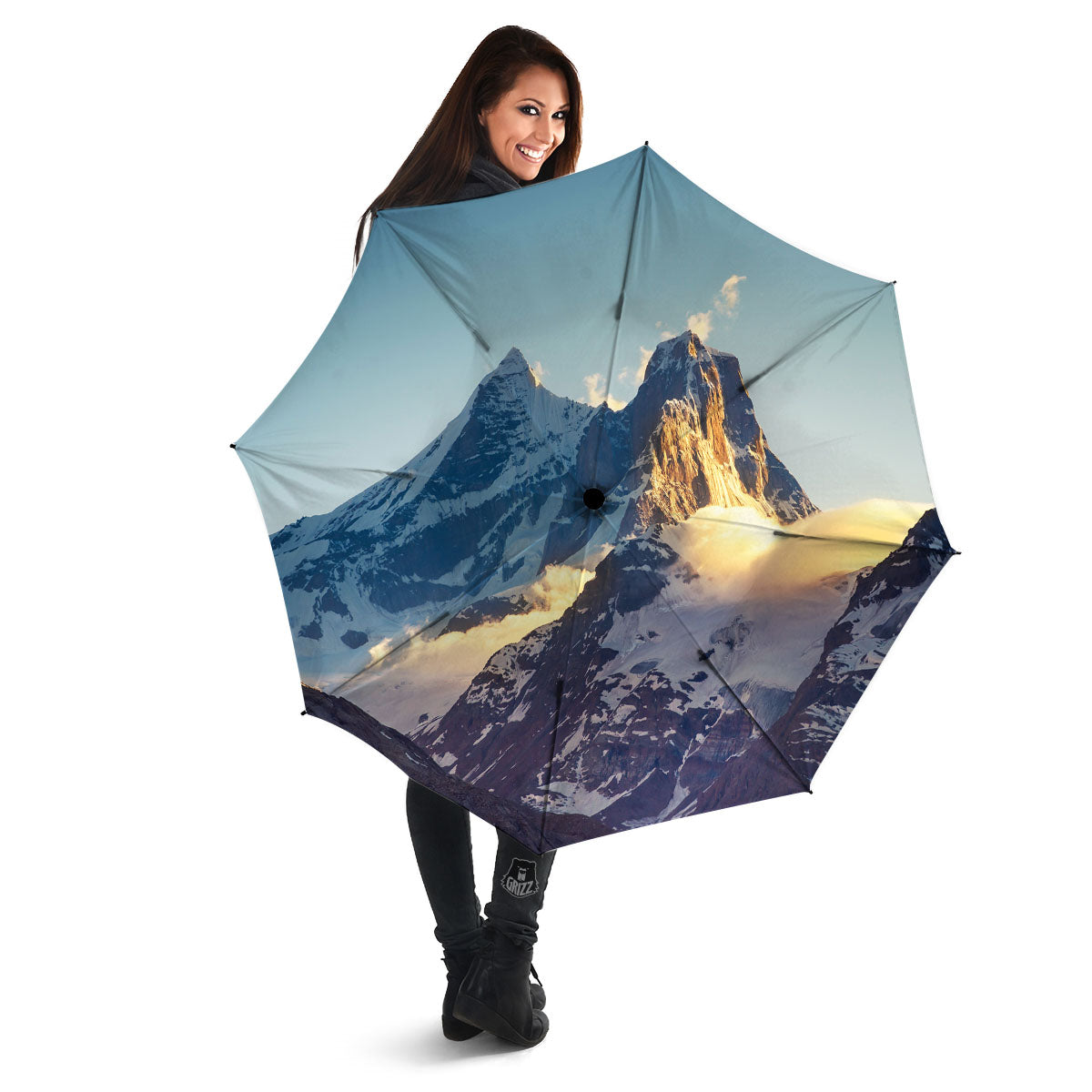 Himalayan Moutain Print Umbrella-grizzshop