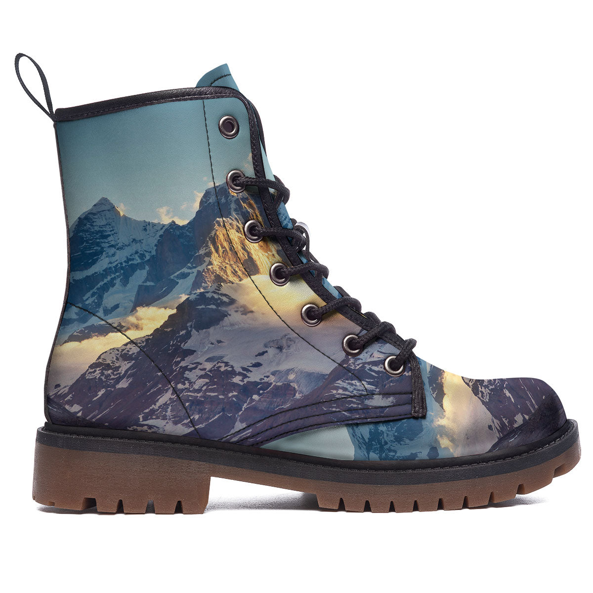 Himalayan Moutain Print Work Boots-grizzshop