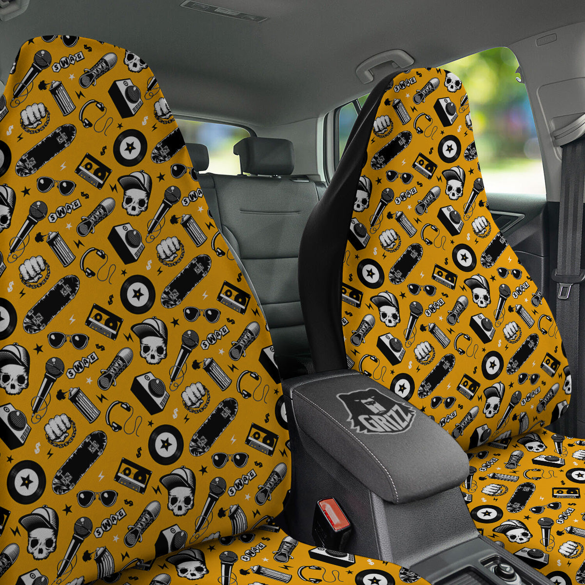 Hip Hop Equipment Print Pattern Car Seat Covers-grizzshop