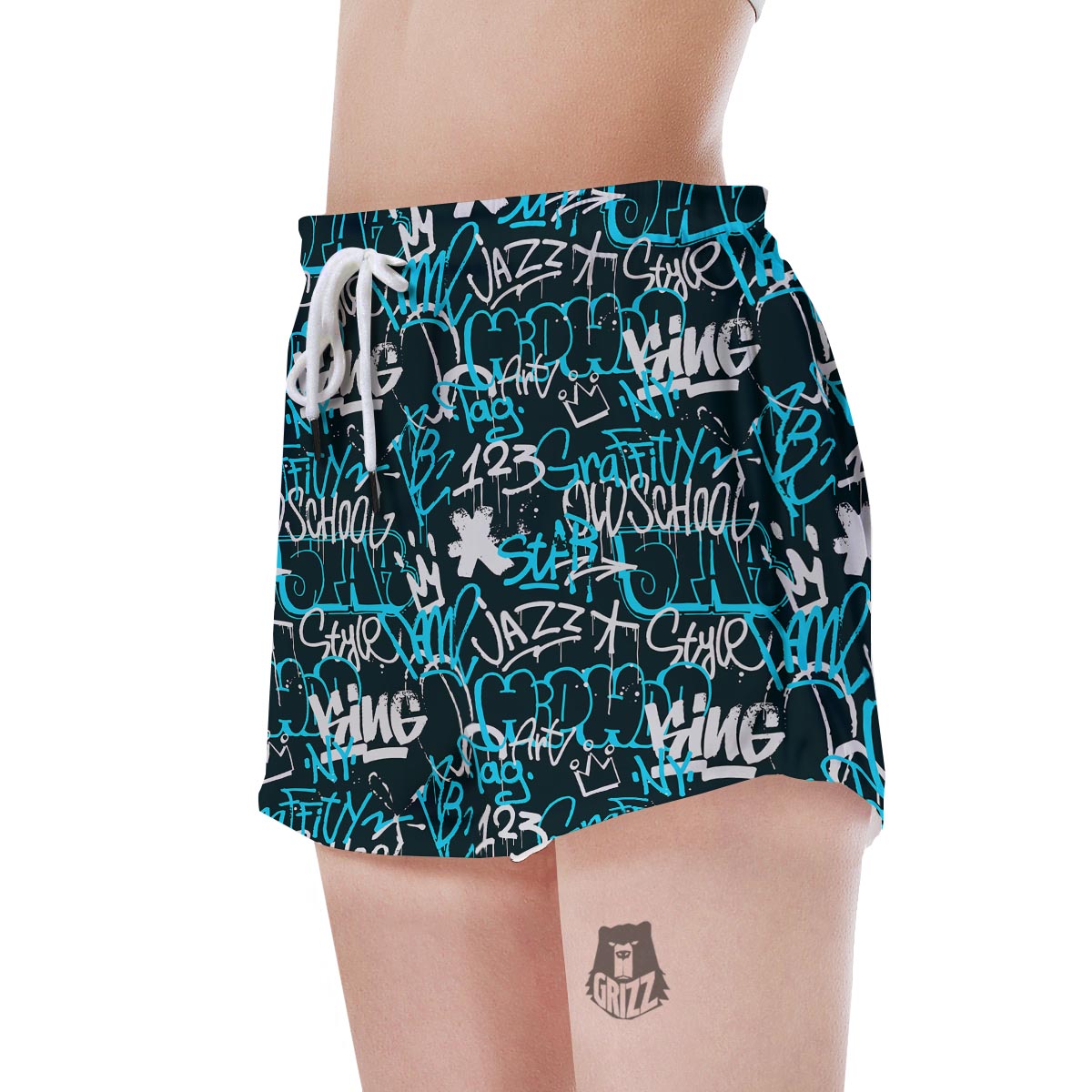 Hiphop Airbrush Print Women's Shorts-grizzshop