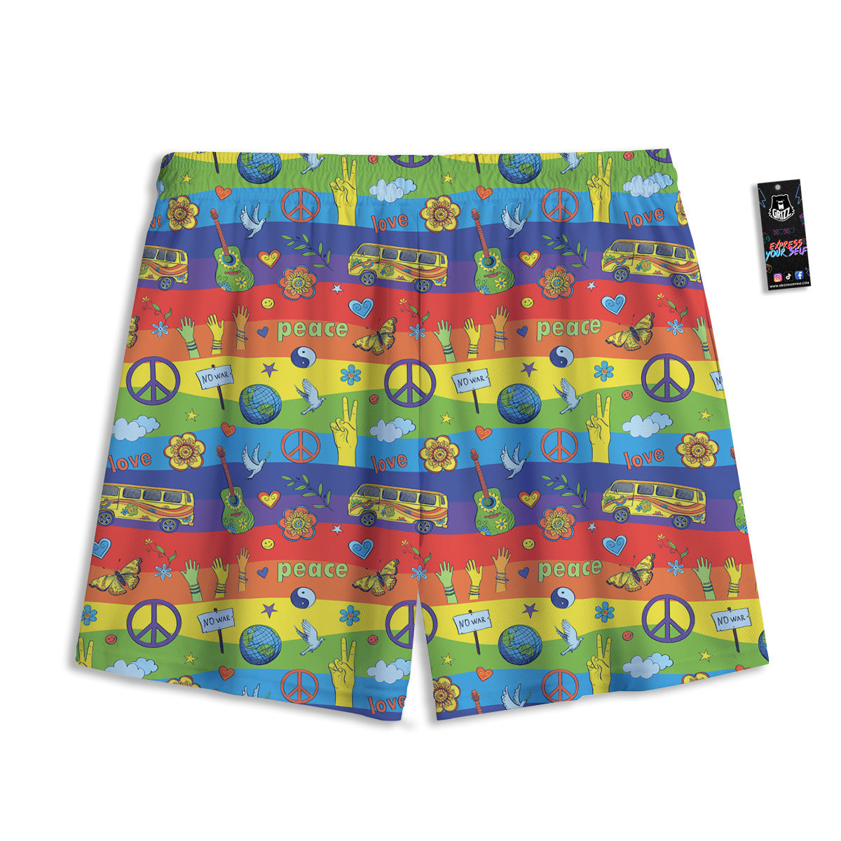 Maple Leaves Fall Autumn Print Mesh Shorts