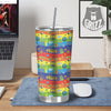 Hippie Drawing Psychedelic Wave Print Pattern Tumbler-grizzshop