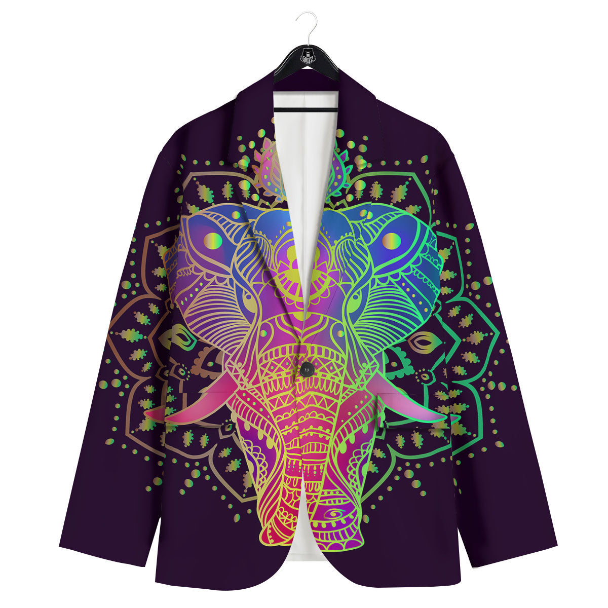 Hippie Elephant Indian Boho Print Men's Sport Coat-grizzshop