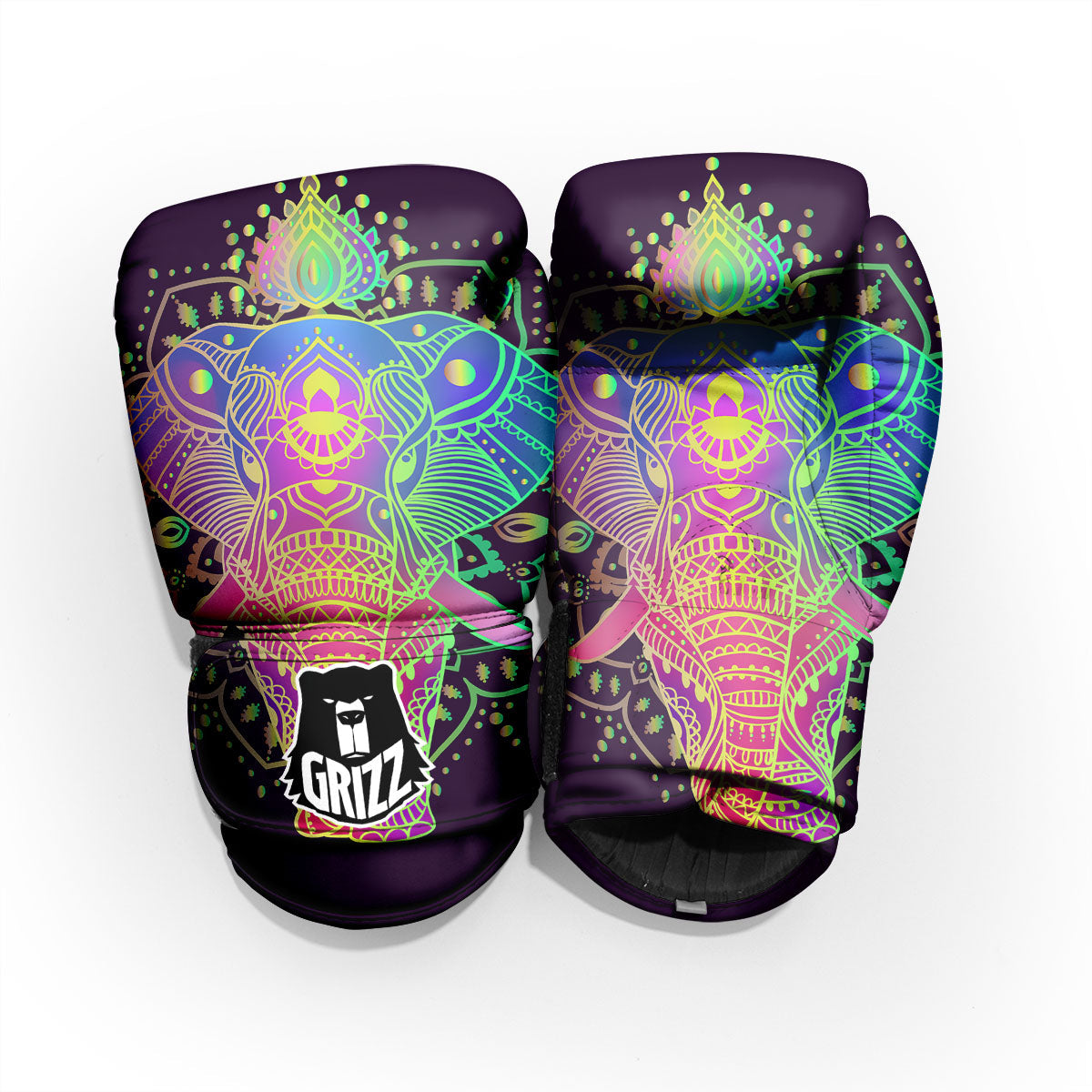 Hippie Elephant Indian Boho Print Pro Boxing Glove