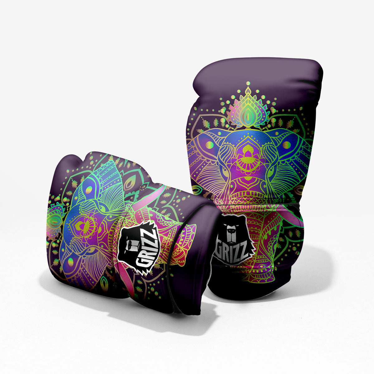 Hippie Elephant Indian Boho Print Pro Boxing Glove