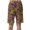 Hippie Flame Psychedelic Trippy Men's Shorts-grizzshop