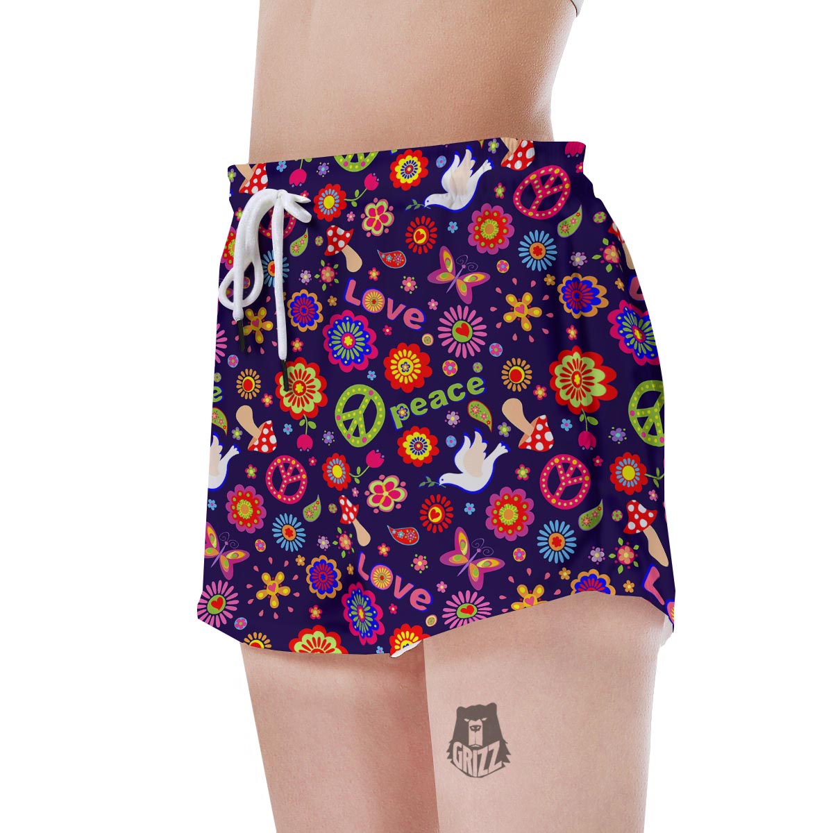 Hippie Floral Women's Shorts-grizzshop