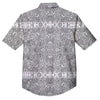 Hippie Graffiti Monochrome Print Pattern Button Up Shirt-grizzshop