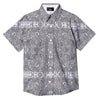 Hippie Graffiti Monochrome Print Pattern Button Up Shirt-grizzshop