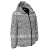 Hippie Graffiti Monochrome Print Pattern Down Jacket-grizzshop