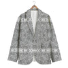 Hippie Graffiti Monochrome Print Pattern Men's Blazer-grizzshop