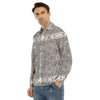 Hippie Graffiti Monochrome Print Pattern Men's Dress Shirts-grizzshop