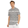 Hippie Graffiti Monochrome Print Pattern Men's Golf Shirts-grizzshop