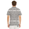 Hippie Graffiti Monochrome Print Pattern Men's Golf Shirts-grizzshop