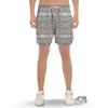 Hippie Graffiti Monochrome Print Pattern Men's Gym Shorts-grizzshop