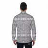 Hippie Graffiti Monochrome Print Pattern Men's Long Sleeve Shirts-grizzshop