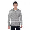 Hippie Graffiti Monochrome Print Pattern Men's Long Sleeve Shirts-grizzshop