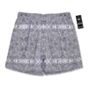 Hippie Graffiti Monochrome Print Pattern Men's Running Shorts-grizzshop