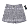 Hippie Graffiti Monochrome Print Pattern Men's Running Shorts-grizzshop