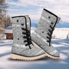 Hippie Graffiti Monochrome Print Pattern Snow Boots-grizzshop