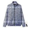 Hippie Graffiti Monochrome Print Pattern Track Jacket-grizzshop