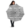 Hippie Graffiti Monochrome Print Pattern Umbrella-grizzshop