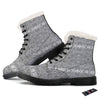 Hippie Graffiti Monochrome Print Pattern Winter Boots-grizzshop