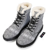 Hippie Graffiti Monochrome Print Pattern Winter Boots-grizzshop