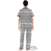 Hippie Graffiti Monochrome Print Pattern Women's Pajamas Set-grizzshop