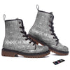 Hippie Graffiti Monochrome Print Pattern Work Boots-grizzshop