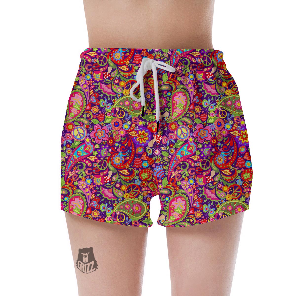 Hippie Paisley Women's Shorts-grizzshop