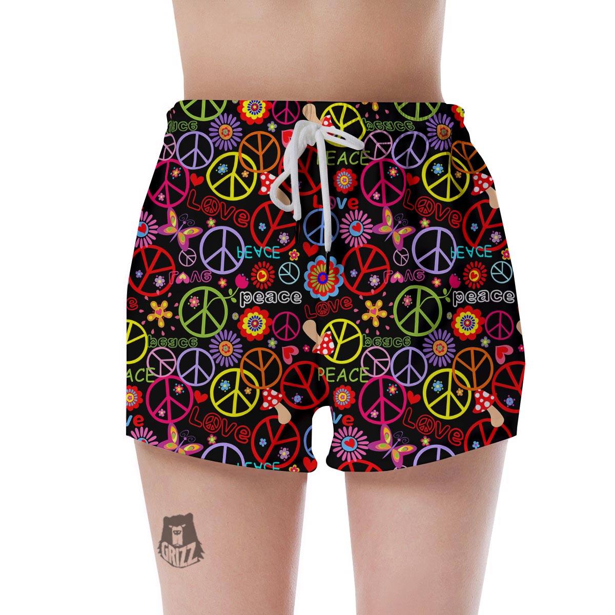 Hippie Peace Sign Women's Shorts-grizzshop