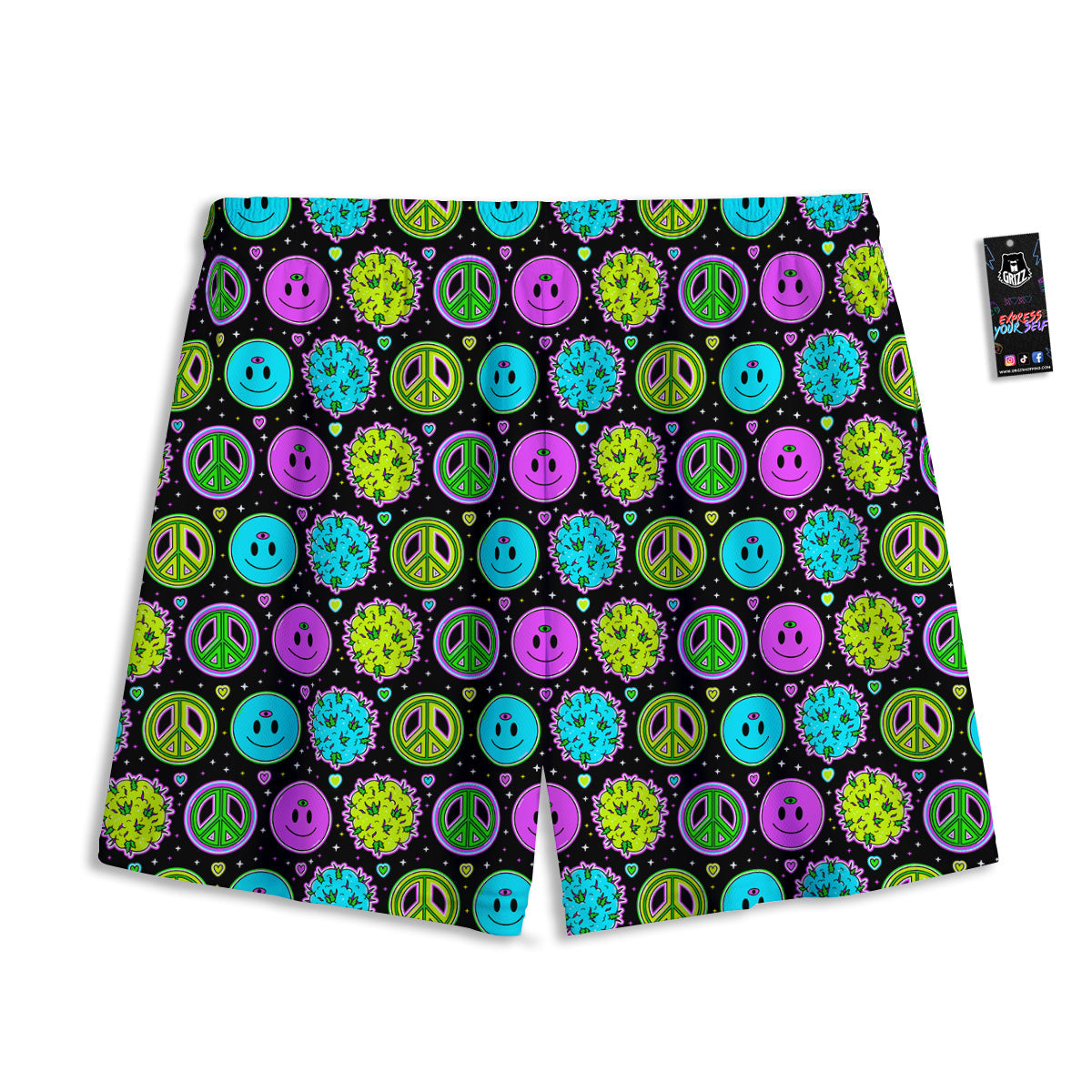 Marble Dark Blue Print Mesh Shorts