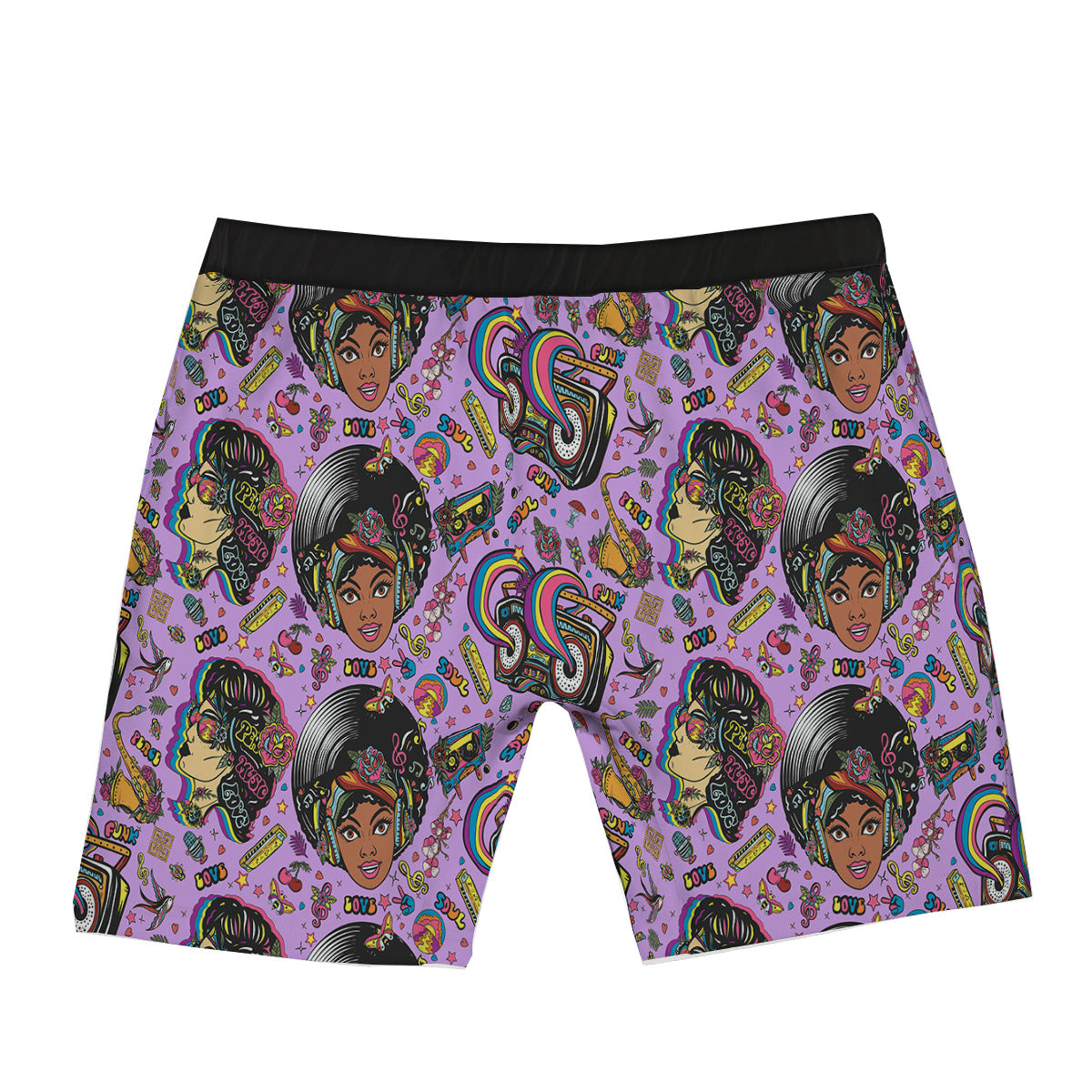 Hippie Retro Funky Women Print Pattern Boxer Briefs-grizzshop