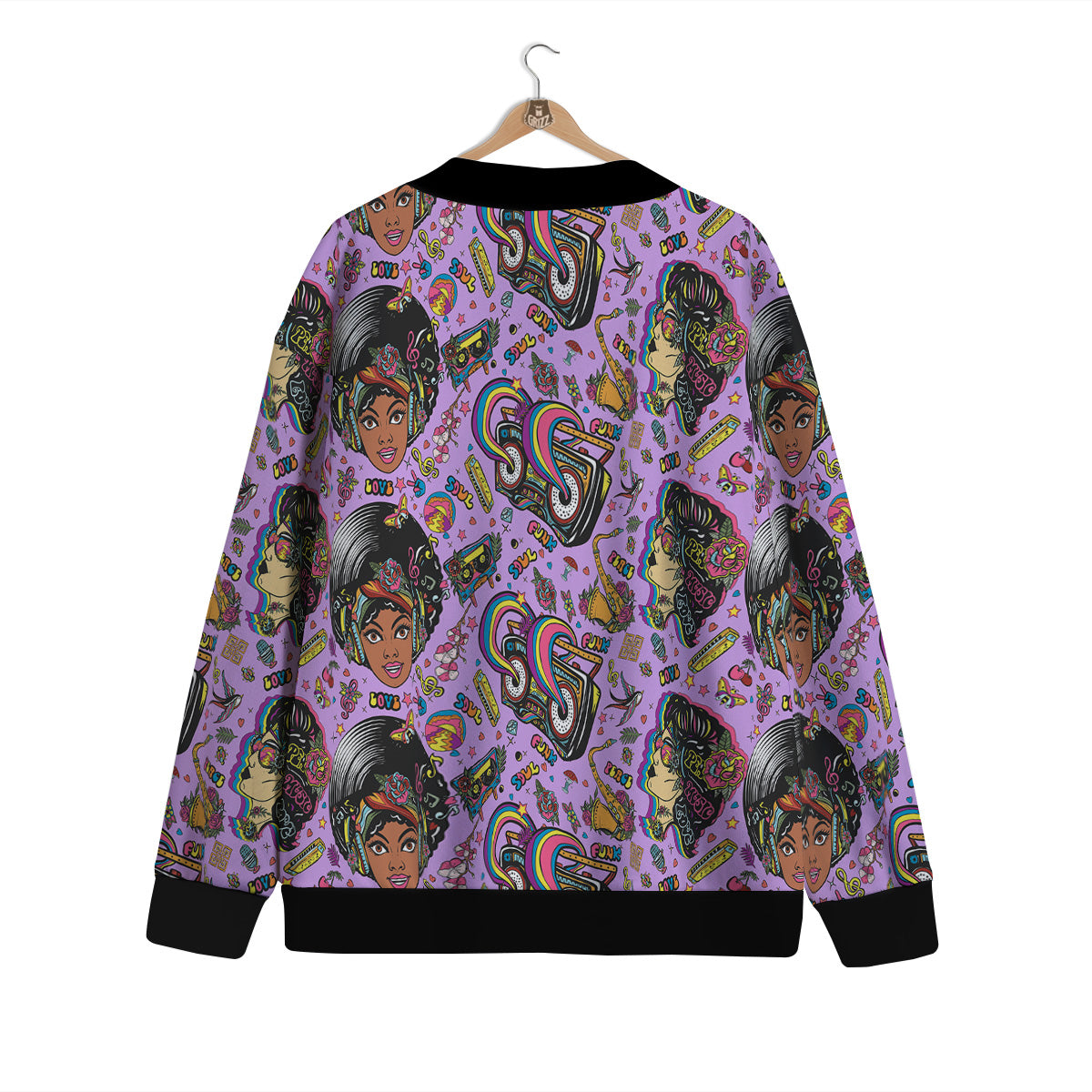 Hippie Retro Funky Women Print Pattern Cardigan-grizzshop
