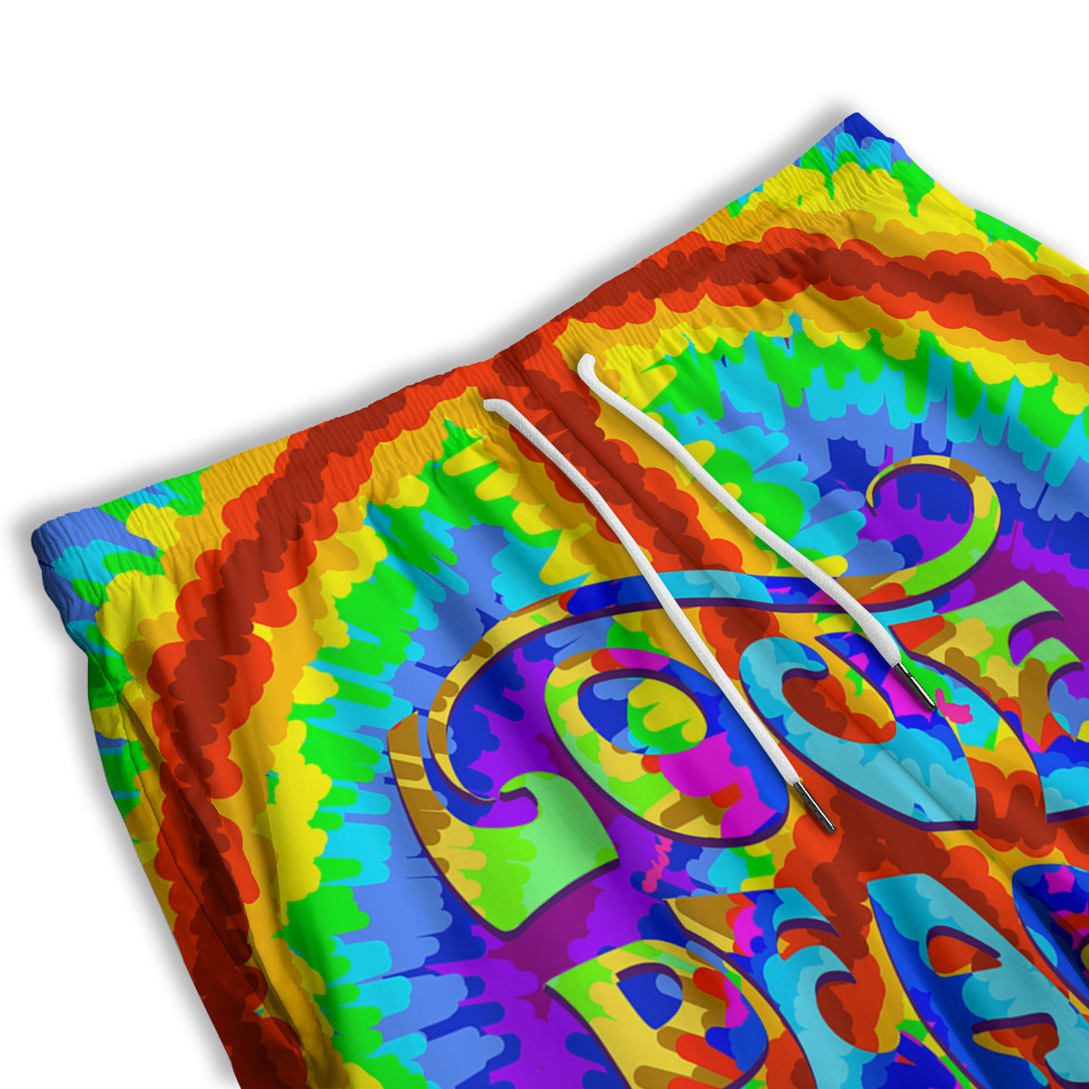 Hippie Symbol Colorful Abstract Print Men's Athletic Shorts